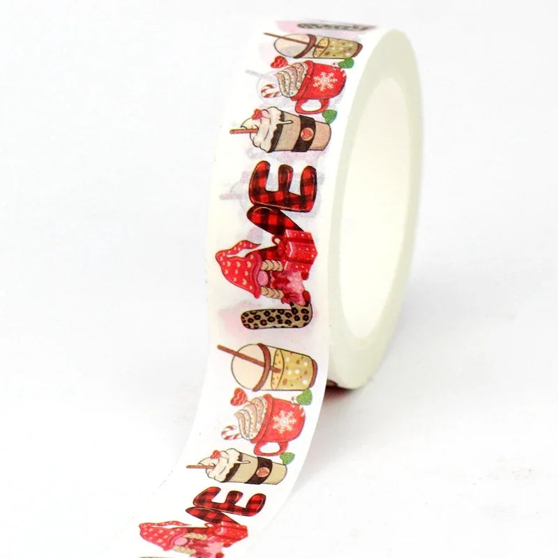 1 PCS 10 Metre Decorative cute washi paper tape for DIY journaling adhesive masking tape