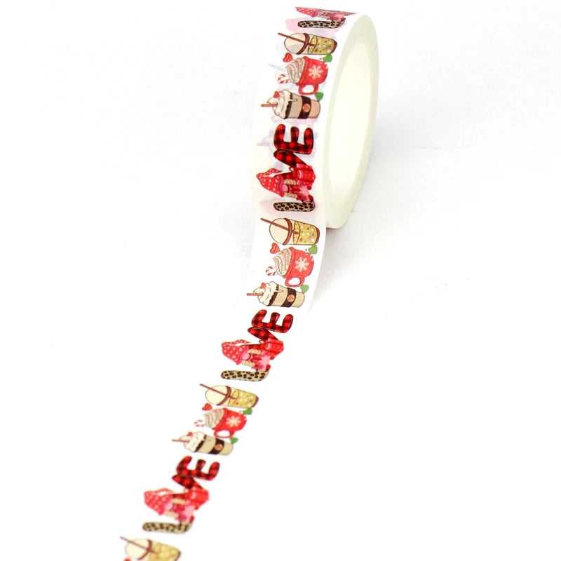 1 PCS 10 Metre Decorative cute washi paper tape for DIY journaling adhesive masking tape