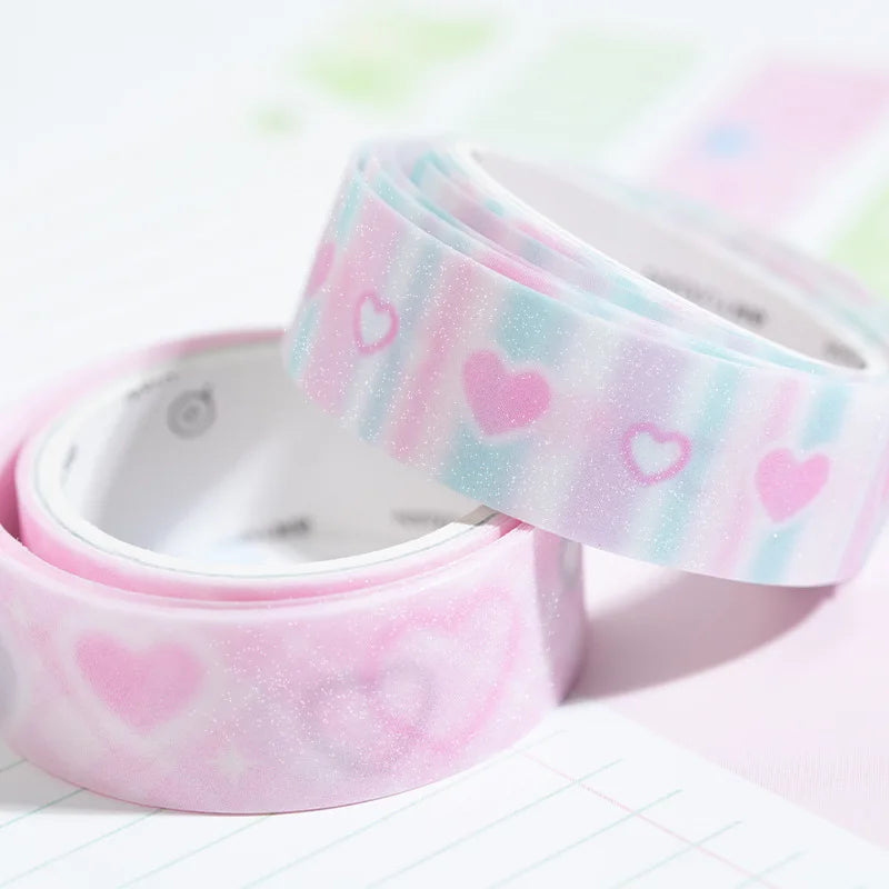 5 roll Cute Girl Heart Washi Tape Sweet Scrap booking Journal Decorative Adhesive Tapes