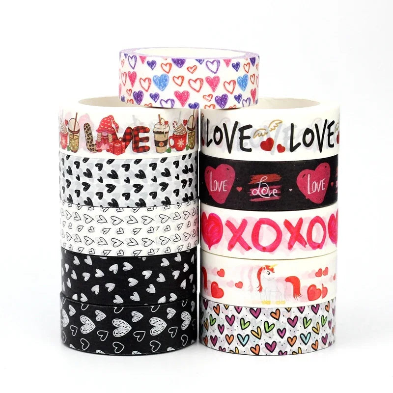 1 PCS 10 Metre Decorative cute washi paper tape for DIY journaling adhesive masking tape